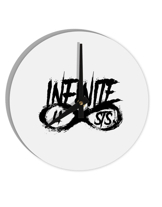 Infinite Lists 10 InchRound Wall Clock by TooLoud-Wall Clock-TooLoud-White-Davson Sales
