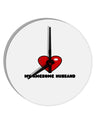 I Heart My Awesome Husband 10 InchRound Wall Clock by TooLoud-Wall Clock-TooLoud-White-Davson Sales