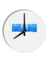 Miami Ocean Bubbles 10 InchRound Wall Clock by TooLoud-Wall Clock-TooLoud-White-Davson Sales