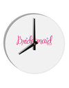 Bridesmaid Design - Diamonds - Color 10 InchRound Wall Clock-Wall Clock-TooLoud-White-Davson Sales