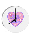 Happy First Mother's Day Mommy - Pink 10 InchRound Wall Clock by TooLoud-Wall Clock-TooLoud-White-Davson Sales