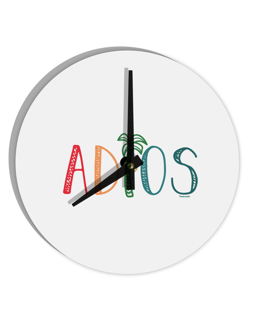 TooLoud Adios 10 Inch Round Wall Clock 