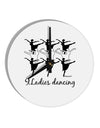 Nine Ladies Dancing Text 10 InchRound Wall Clock-Wall Clock-TooLoud-White-Davson Sales