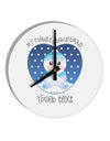 Personalized My First Christmas Snowbaby Blue 10 InchRound Wall Clock-Wall Clock-TooLoud-White-Davson Sales