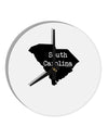 South Carolina - United States Shape 10 InchRound Wall Clock by TooLoud-Wall Clock-TooLoud-White-Davson Sales