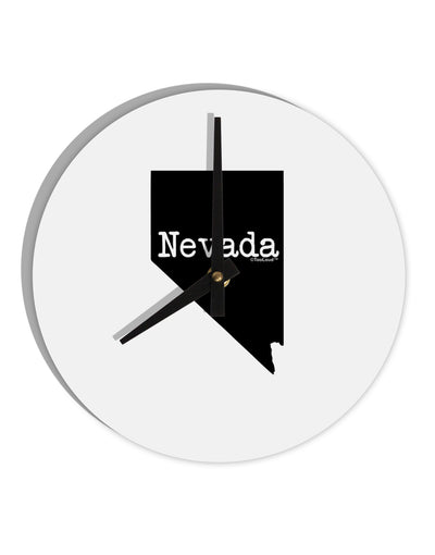 Nevada - United States Shape 10 InchRound Wall Clock by TooLoud-Wall Clock-TooLoud-White-Davson Sales