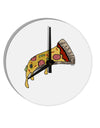 TooLoud Pizza Slice 10 Inch Round Wall Clock 