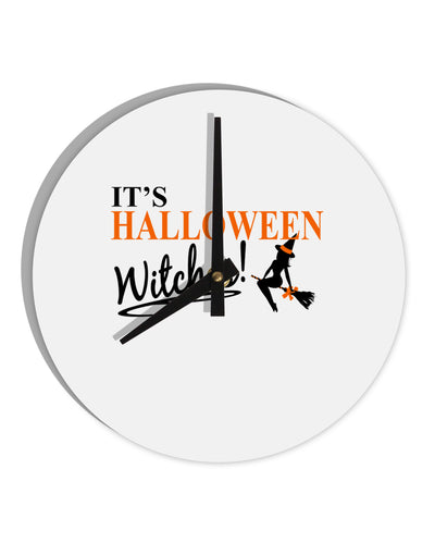 It's Halloween Witches 10 InchRound Wall Clock-Wall Clock-TooLoud-White-Davson Sales