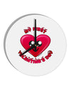 My First Valentine's Day 10 InchRound Wall Clock-Wall Clock-TooLoud-White-Davson Sales