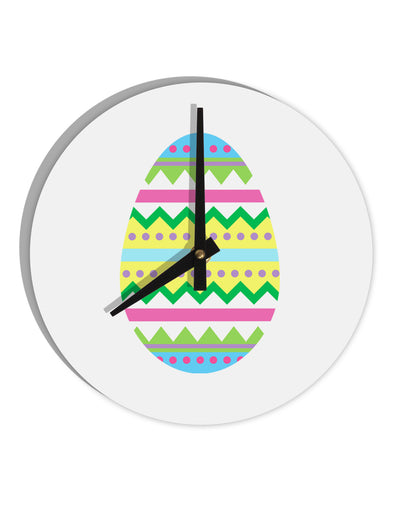 Colorful Easter Egg 10 InchRound Wall Clock-Wall Clock-TooLoud-White-Davson Sales