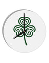 Celtic Knot Irish Shamrock 10 InchRound Wall Clock-Wall Clock-TooLoud-White-Davson Sales