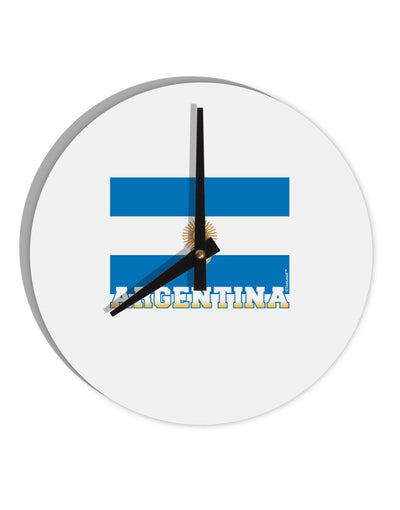 Argentina Flag 10 InchRound Wall Clock-Wall Clock-TooLoud-White-Davson Sales