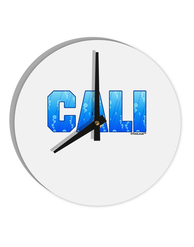 Cali Ocean Bubbles 10 InchRound Wall Clock by TooLoud-Wall Clock-TooLoud-White-Davson Sales