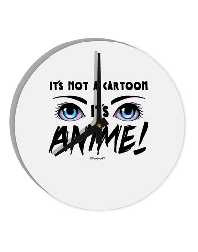 Not A Cartoon Eyes Blue 10 InchRound Wall Clock by TooLoud-Wall Clock-TooLoud-White-Davson Sales