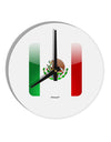 Mexican Flag App Icon 10 InchRound Wall Clock by TooLoud-Wall Clock-TooLoud-White-Davson Sales