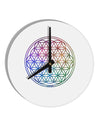 Flower of Life Circle 10 InchRound Wall Clock-Wall Clock-TooLoud-White-Davson Sales