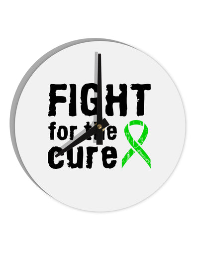 Fight for the Cure - Lime Green Ribbon Lyme Disease 10 InchRound Wall Clock-Wall Clock-TooLoud-White-Davson Sales