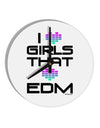 I Heart Girls That Heart EDM 10 InchRound Wall Clock-Wall Clock-TooLoud-White-Davson Sales