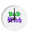 Bad Witch Color Green 10 InchRound Wall Clock-Wall Clock-TooLoud-White-Davson Sales