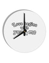 Love Begins With You and Me 10 InchRound Wall Clock by TooLoud-Wall Clock-TooLoud-White-Davson Sales