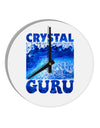 Crystal Guru 10 InchRound Wall Clock-Wall Clock-TooLoud-White-Davson Sales