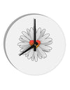 Pretty Daisy Heart 8" Round Wall Clock-Wall Clock-TooLoud-Davson Sales