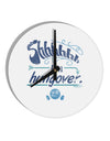 Shhh Im Hungover Funny 10 InchRound Wall Clock by TooLoud-Wall Clock-TooLoud-White-Davson Sales