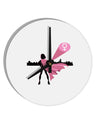 Girl Power Women's Empowerment 10 InchRound Wall Clock by TooLoud-Wall Clock-TooLoud-White-Davson Sales