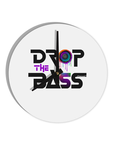 Drop The Bass - Drips Speaker 10 InchRound Wall Clock-Wall Clock-TooLoud-White-Davson Sales