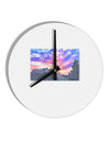 Colorado Rainbow Sunset Watercolor 10 InchRound Wall Clock-Wall Clock-TooLoud-White-Davson Sales