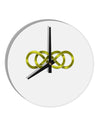 Double Infinity Gold 10 InchRound Wall Clock-Wall Clock-TooLoud-White-Davson Sales