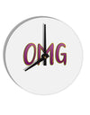 OMG 10 InchRound Wall Clock by TooLoud-Wall Clock-TooLoud-White-Davson Sales