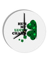 He's My Lucky Charm - Left 10 InchRound Wall Clock-Wall Clock-TooLoud-White-Davson Sales