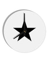 Black Star 8" Round Wall Clock-Wall Clock-TooLoud-White-Davson Sales