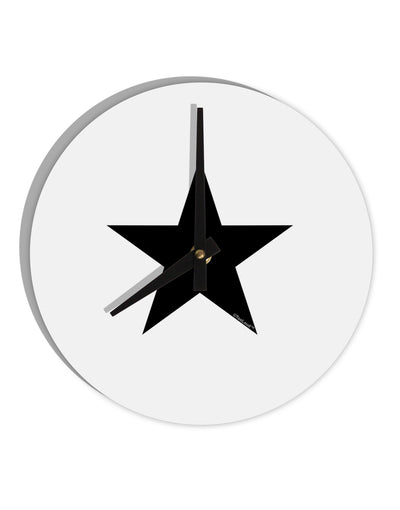 Black Star 8" Round Wall Clock