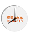 TooLoud Halloween Pumpkins 10 Inch Round Wall Clock-Wall Clock-TooLoud-Davson Sales
