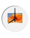 Desert Landscape Watercolor 10 InchRound Wall Clock-Wall Clock-TooLoud-White-Davson Sales