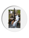 Colorado Waterfall Scene Text 10 InchRound Wall Clock-Wall Clock-TooLoud-White-Davson Sales