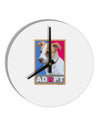 Adopt Cute Puppy Cat Adoption 10 InchRound Wall Clock-Wall Clock-TooLoud-White-Davson Sales