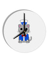 Patriotic Cat 10 InchRound Wall Clock by TooLoud-Wall Clock-TooLoud-White-Davson Sales