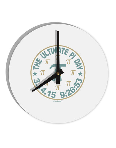 The Ultimate Pi Day Emblem 10 InchRound Wall Clock by TooLoud-Wall Clock-TooLoud-White-Davson Sales