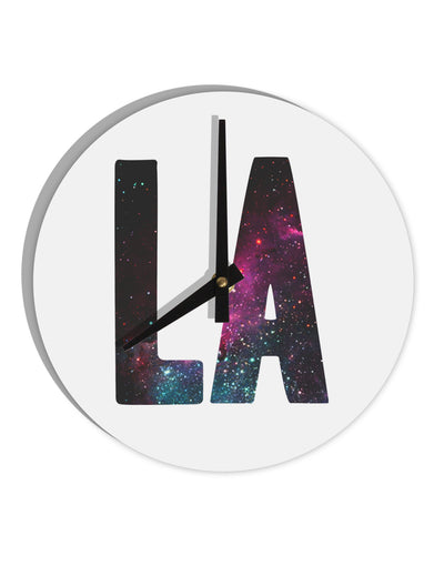 LA Outer Space Desgin 10 InchRound Wall Clock-Wall Clock-TooLoud-White-Davson Sales