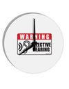 Warning Selective Hearing Funny 10 InchRound Wall Clock by TooLoud-Wall Clock-TooLoud-White-Davson Sales