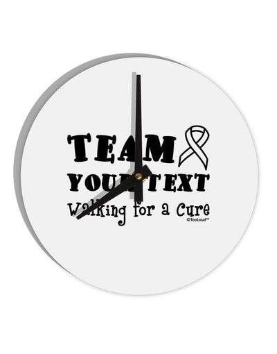 Personalized Team -Name- Walking for a Cure 10 InchRound Wall Clock-Wall Clock-TooLoud-White-Davson Sales