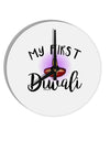 My First Diwali 10 InchRound Wall Clock by TooLoud-Wall Clock-TooLoud-White-Davson Sales