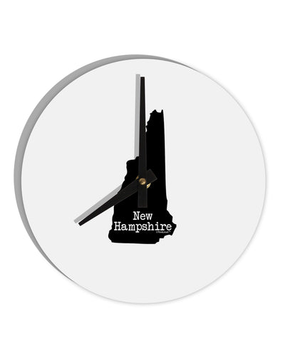 New Hampshire - United States Shape 10 InchRound Wall Clock by TooLoud-Wall Clock-TooLoud-White-Davson Sales