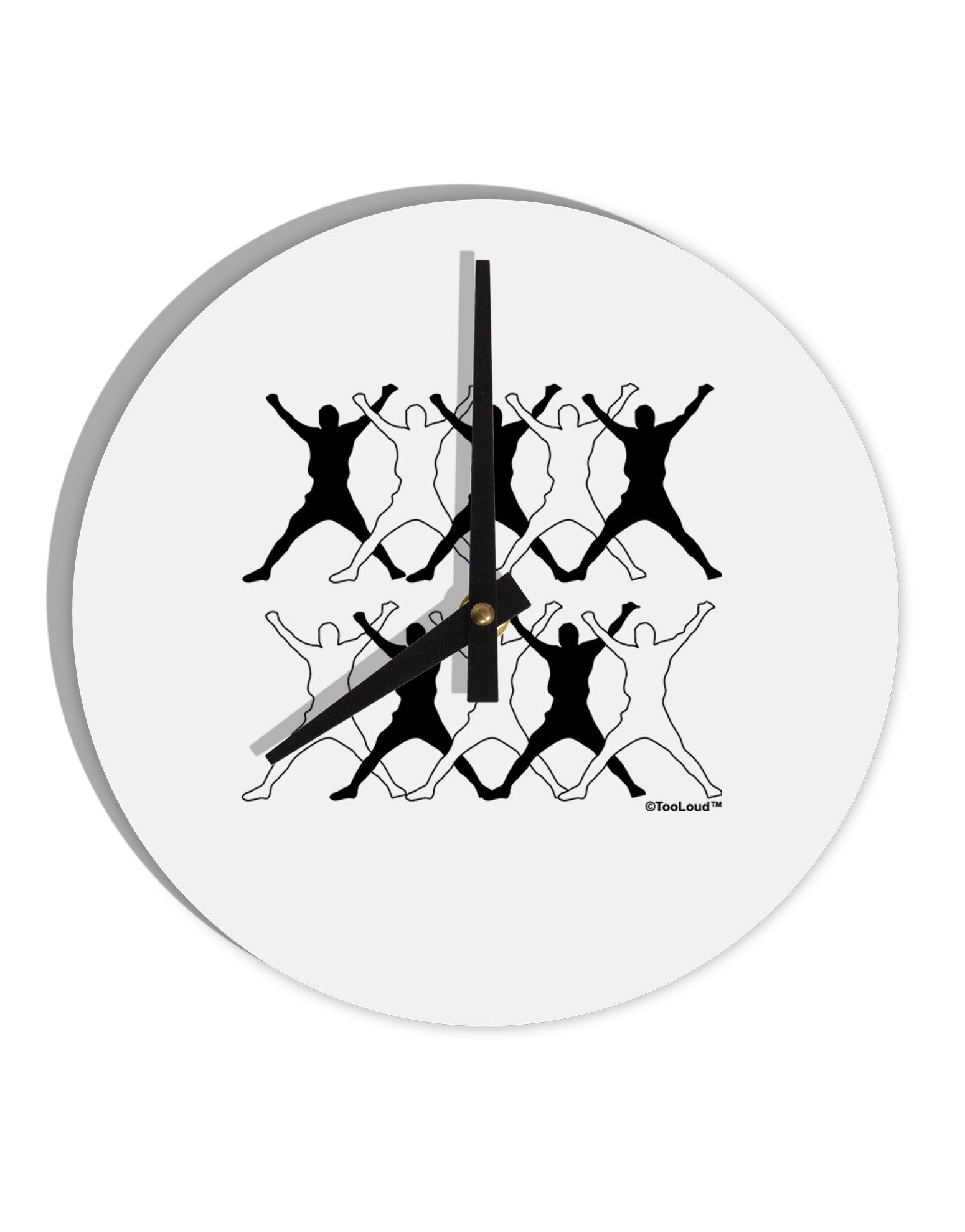 Ten Lords A Leaping Text 10 InchRound Wall Clock-Wall Clock-TooLoud-White-Davson Sales
