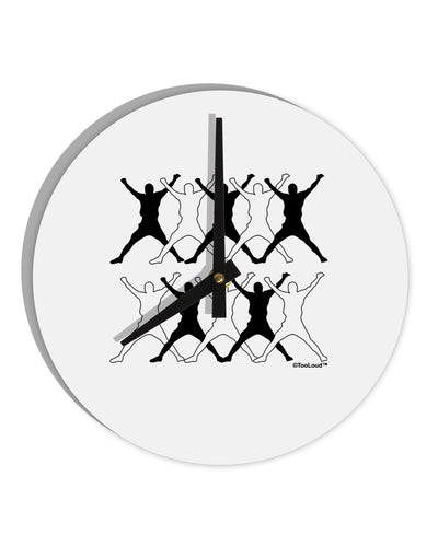 Ten Lords A Leaping Text 10 InchRound Wall Clock-Wall Clock-TooLoud-White-Davson Sales