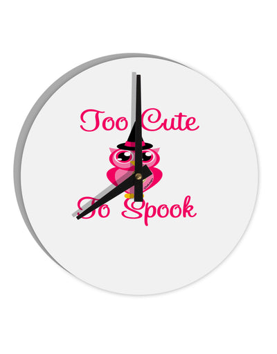 Owl Too Cute Pink 10 InchRound Wall Clock-Wall Clock-TooLoud-White-Davson Sales