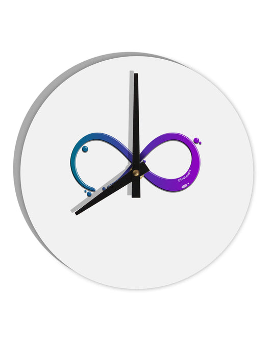 Painted Infinity 10 InchRound Wall Clock-Wall Clock-TooLoud-White-Davson Sales